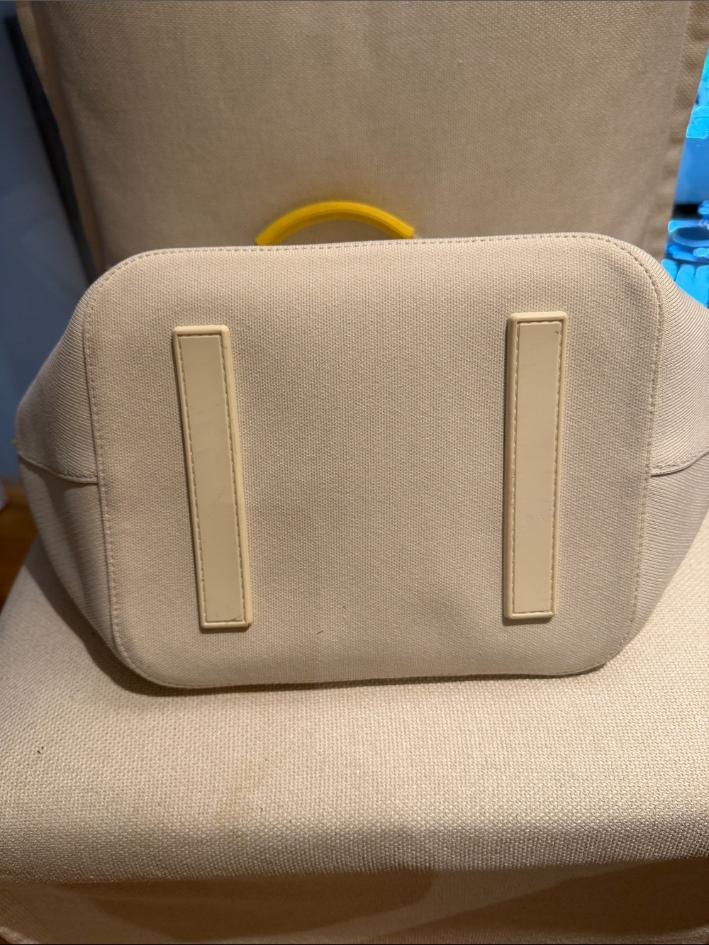 Rothy’s Cream Beach Tote with Yellow Handle - Picture 6 of 6